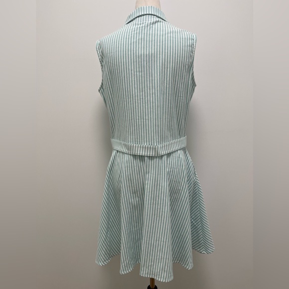 Kiel James Patrick Summering Shirt Dress, Breezy Green, Medium - Picture 6 of 11